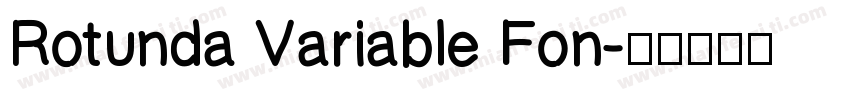 Rotunda Variable Fon字体转换